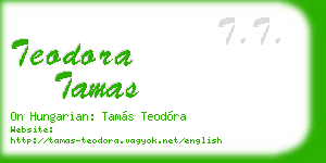 teodora tamas business card