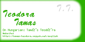 teodora tamas business card